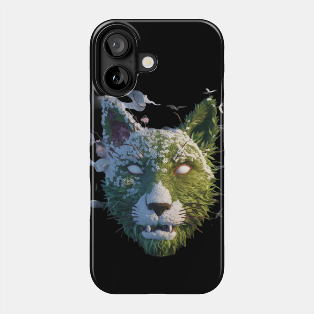 fox, animal, cute, animals, nature, green, foxes, orange, wildlife, red fox, wild, forest, foxy, red, white Phone Case by animegirlnft