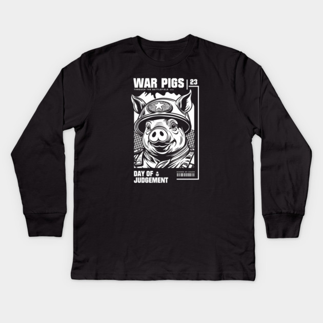 WAR PIGS Kids Long Sleeve T-Shirt by artslaves