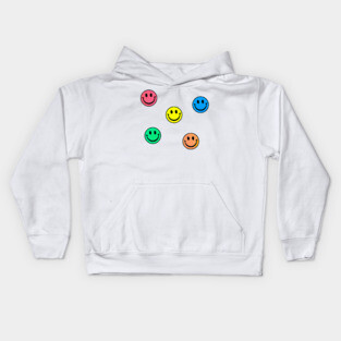 90s Smiley Faces Kids Hoodie