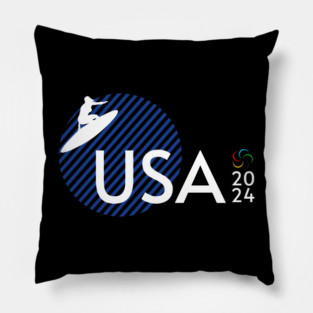 USA Surfing Paris Summer Olympics Pillow