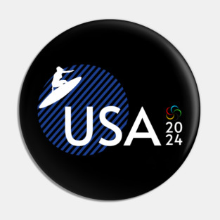 USA Surfing Paris Summer Olympics Pin