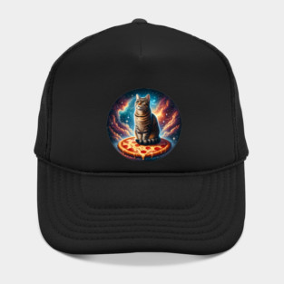 Cat with Pizza in Space, Funny Pizza Lover Hat