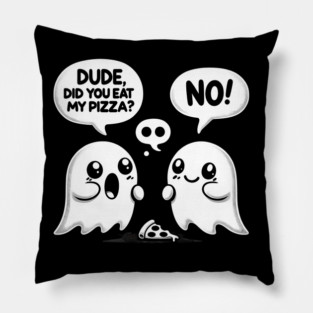Funny Pizza Ghost Saying Pillow