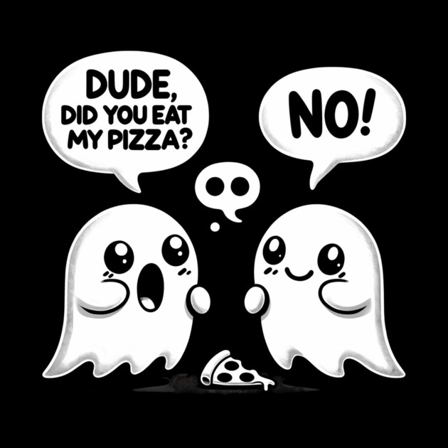 Funny Pizza Ghost Saying by logiamerch