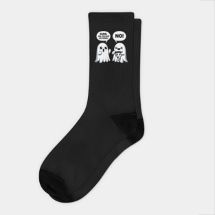 Funny Pizza Ghost Saying Halloween Socks