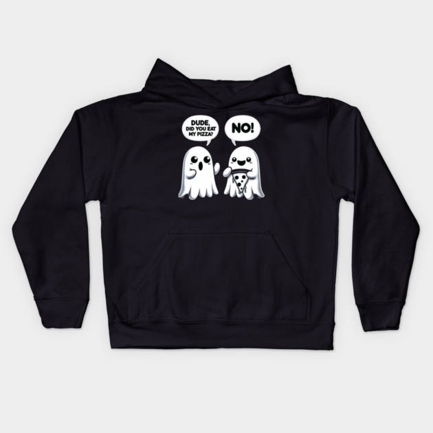 Funny Pizza Ghost Saying Halloween Kids Hoodie by logiamerch