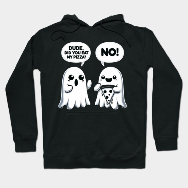 Funny Pizza Ghost Saying Halloween Hoodie by logiamerch