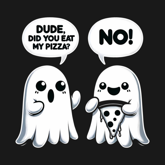 Funny Pizza Ghost Saying Halloween by logiamerch