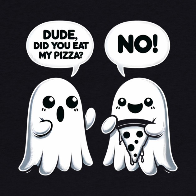 Funny Pizza Ghost Saying Halloween by logiamerch