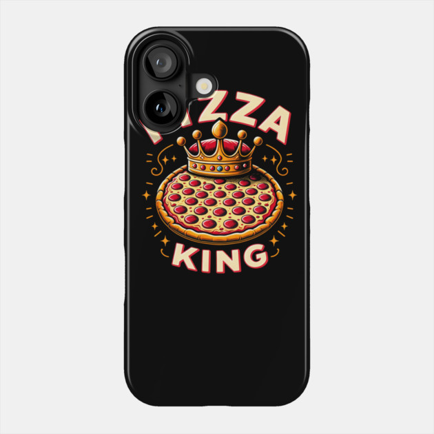 Funny Pizza King Phone Case by logiamerch