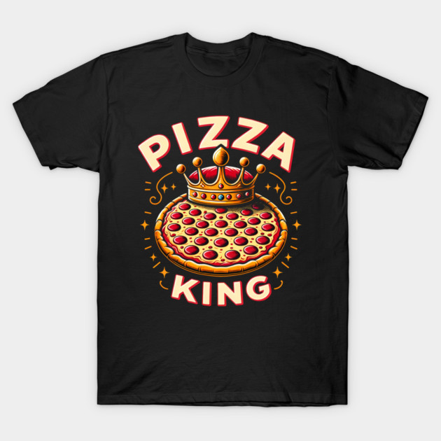 Funny Pizza King T-Shirt by logiamerch
