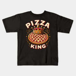 Funny Pizza King Kids T-Shirt