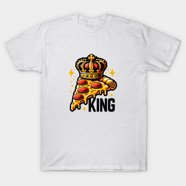 Funny Pizza King T-Shirt by logiamerch