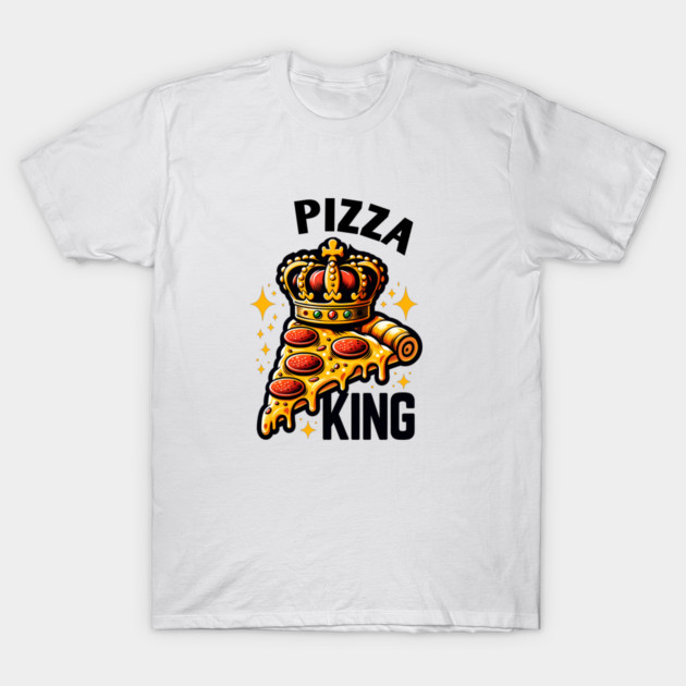 Funny Pizza King T-Shirt by logiamerch
