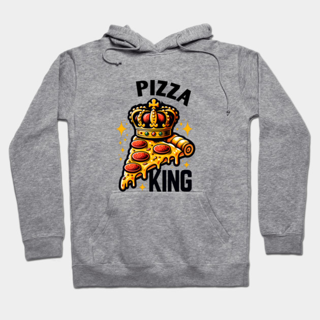 Funny Pizza King Hoodie by logiamerch