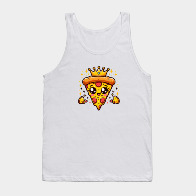 Cute Pizza Queen Tank Top by logiamerch