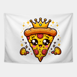 Cute Pizza Queen Tapestry