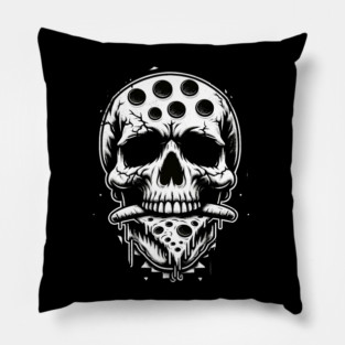 Skull Eating Pizza Pillow