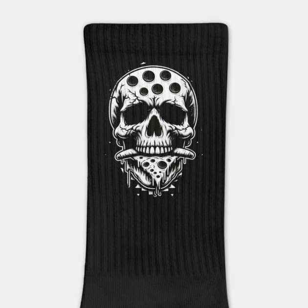 Skull Eating Pizza by logiamerch