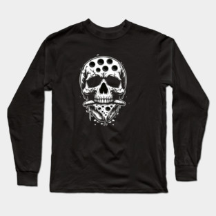 Skull Eating Pizza Long Sleeve T-Shirt