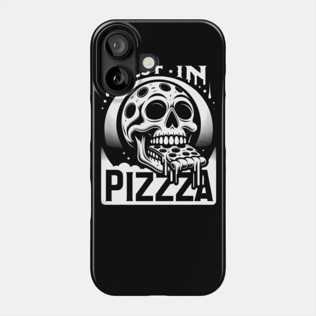Funny Skull, Resting in Pizza Phone Case by logiamerch