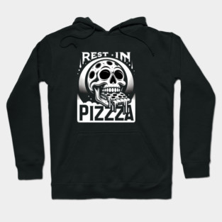 Funny Skull, Resting in Pizza Hoodie