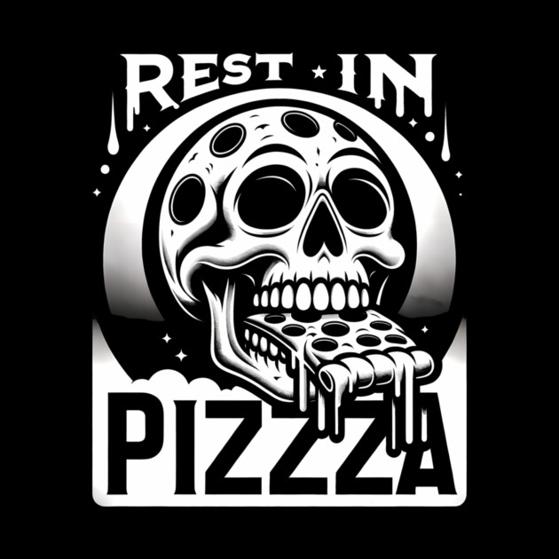 Funny Skull, Resting in Pizza by logiamerch