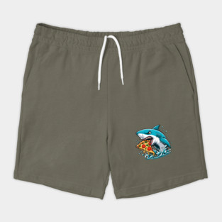 Funny Shark with Pizza, Pizza Lover Shorts
