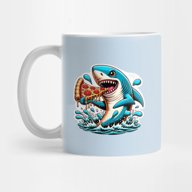 Funny Shark with Pizza, Pizza Lover by logiamerch