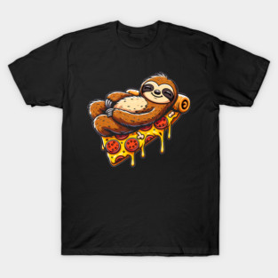 Cute Sloth with a Slice of Pizza T-Shirt