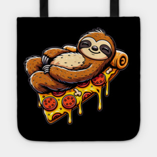 Cute Sloth with a Slice of Pizza Tote