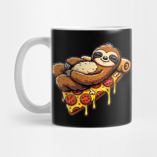 Cute Sloth with a Slice of Pizza Mug