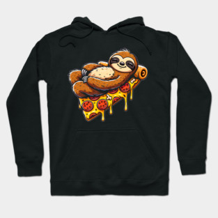 Cute Sloth with a Slice of Pizza Hoodie
