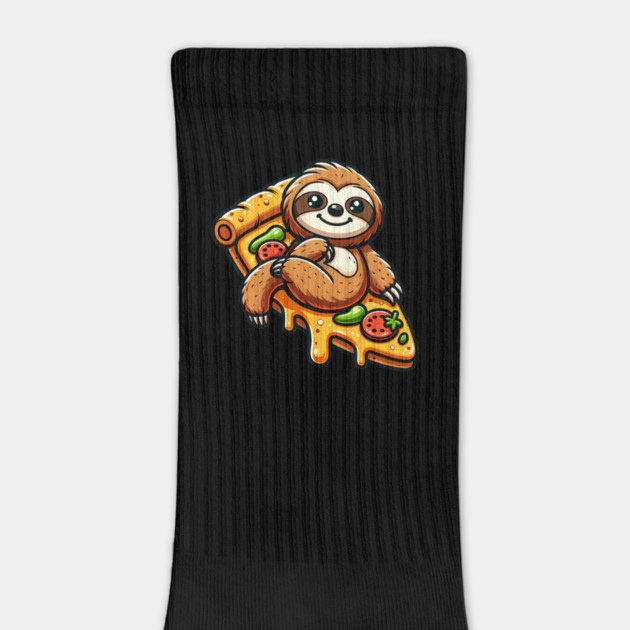 Cute Sloth with a Slice of Pizza by logiamerch