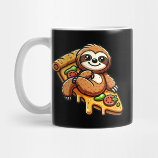 Cute Sloth with a Slice of Pizza Mug
