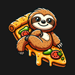 Cute Sloth with a Slice of Pizza T-Shirt