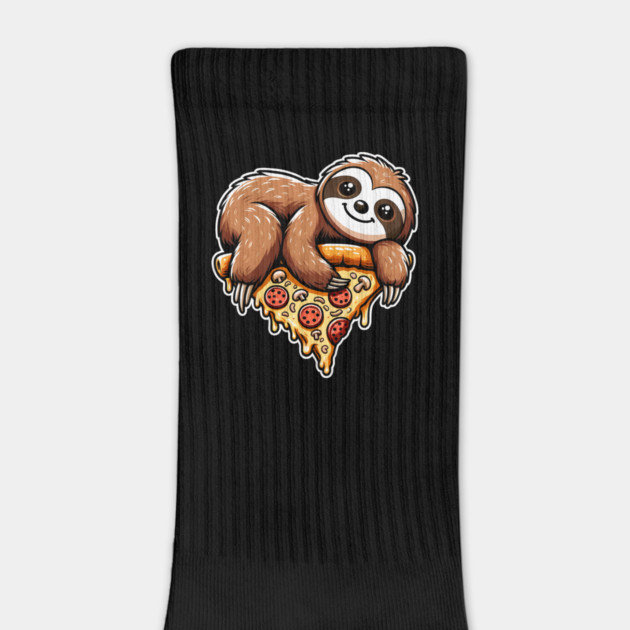 Cute Sloth with a Slice of Pizza by logiamerch