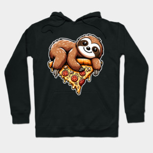Cute Sloth with a Slice of Pizza Hoodie