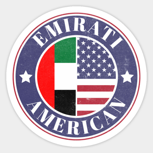 Proud Emirati-American Badge - United Arab Emirates Flag Magnet by Yesteeyear