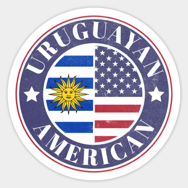 Proud Uruguayan-American Badge - Uruguay Flag Magnet by Yesteeyear