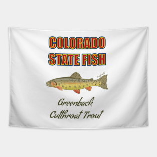 Colorado State Fish - Greenback Cutthroat Trout Tapestry