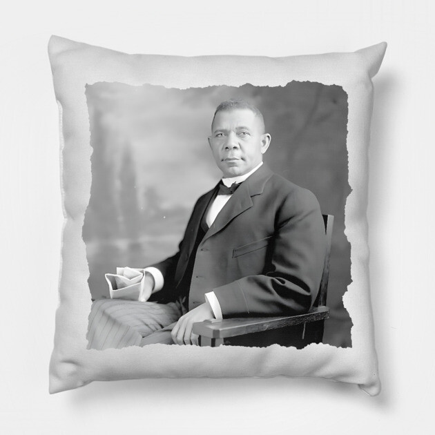 Booker T Washington, Black History Pillow by UrbanLifeApparel