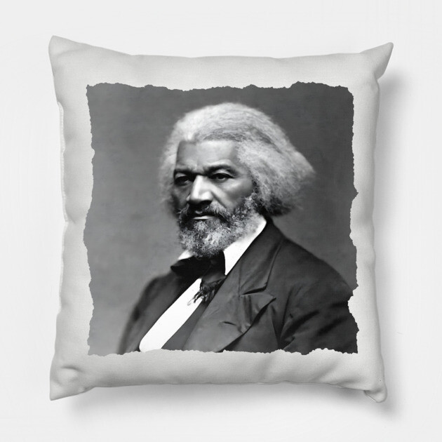Frederick Douglass portrait Pillow by UrbanLifeApparel