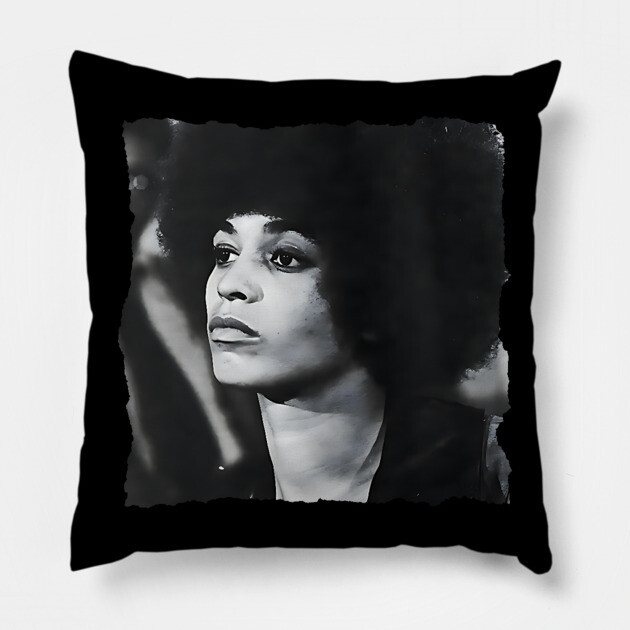 Angela Davis Pillow by UrbanLifeApparel