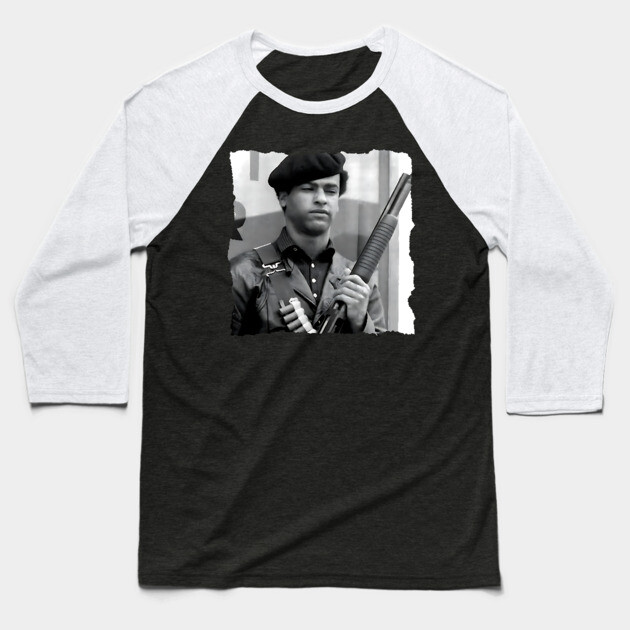 Huey Newton Baseball T-Shirt by UrbanLifeApparel