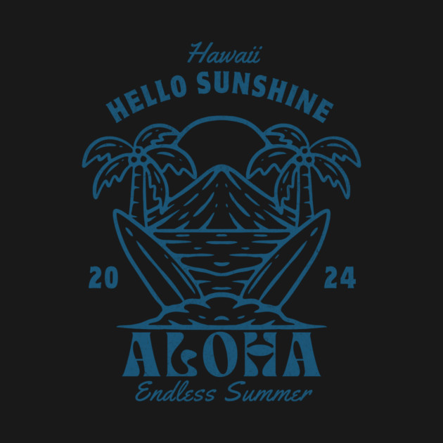 Hawaii - Hello Sunshine: Surfboards & Palm Trees - Aloha Beach Design by Designed By Marty