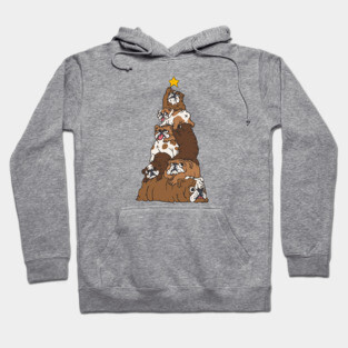 Christmas Tree English Bulldog Hoodie