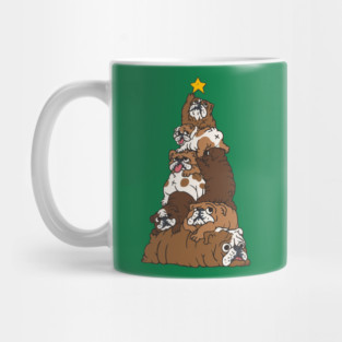 Christmas Tree English Bulldog Mug