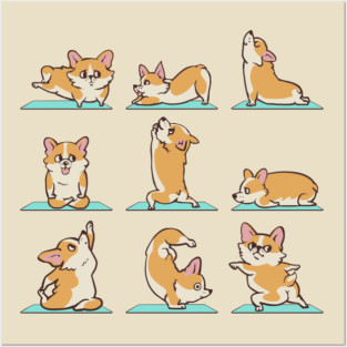 Corgi Yoga Posters and Art
