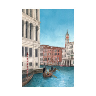 Grand Canal, Venice Watercolour T-Shirt